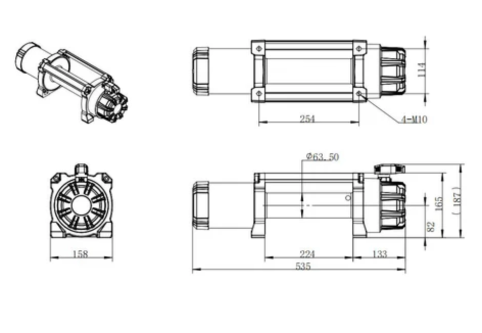 CARBON OFFROAD - Carbon Scout Pro - 10000lb Winch V3 - NO HOOK