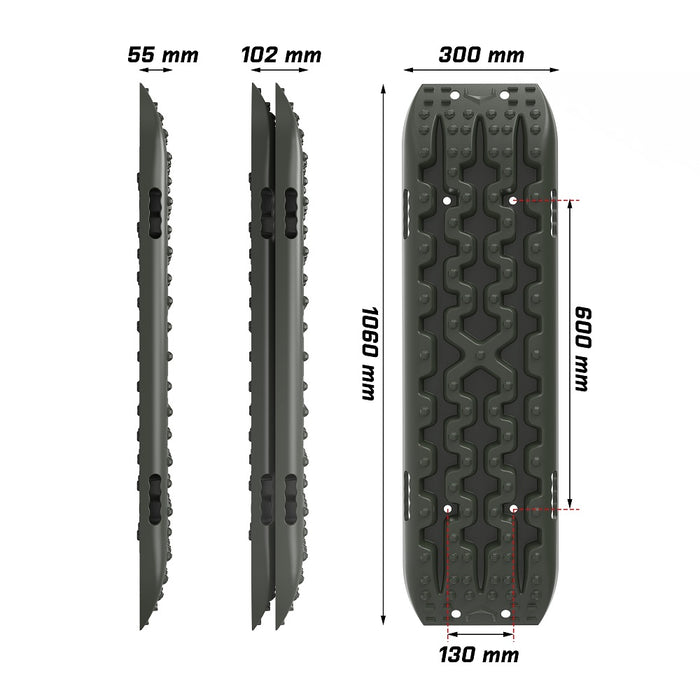X-BULL Recovery tracks kit Boards 4WD strap mounting  GEN3.0 6pcs OLIVE