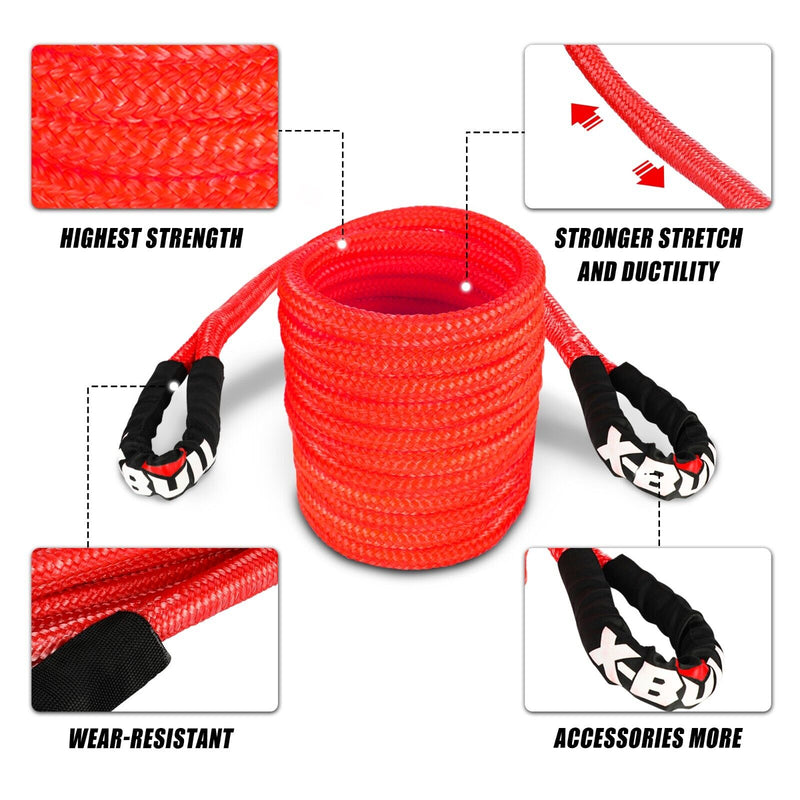 Load image into Gallery viewer, X-BULL Kinetic Rope 25mm x 9m Snatch Strap Recovery Kit Dyneema Tow Winch
