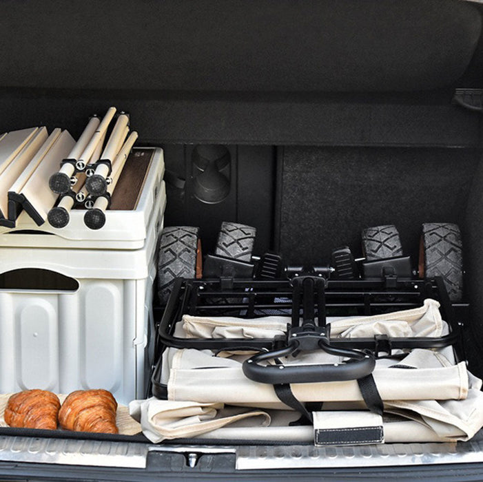 8 Inch Wheel Beige Folding Beach Wagon