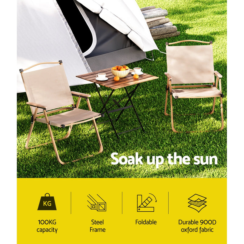 Load image into Gallery viewer, Gardeon Outdoor Camping Chairs - Portable Folding Beach Chair
