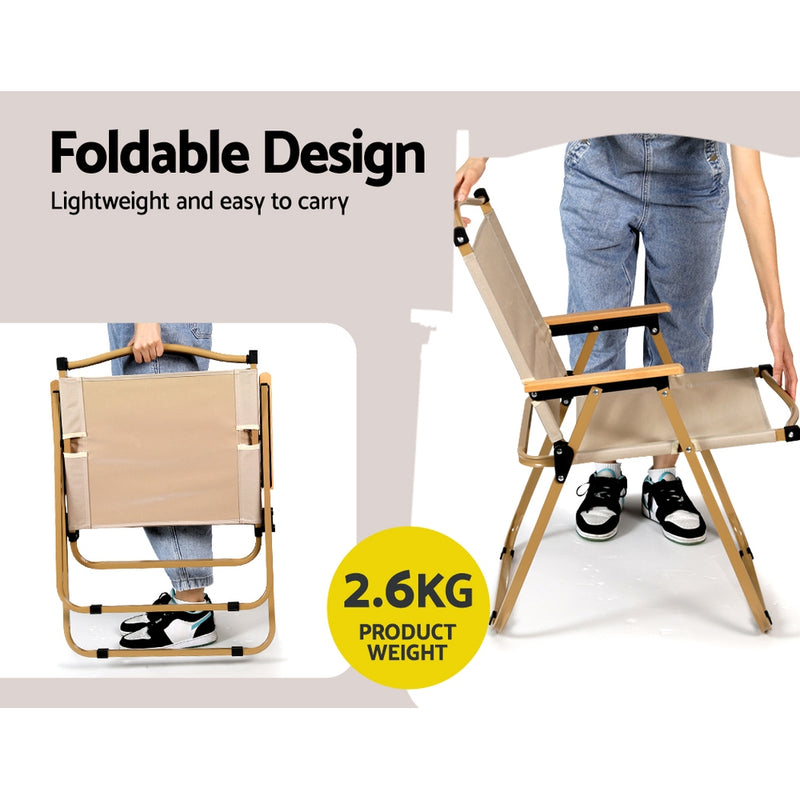 Load image into Gallery viewer, Gardeon Outdoor Camping Chairs - Portable Folding Beach Chair
