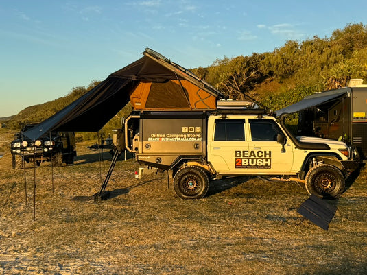 DESERT STORM PRO TOURER - RTT - ROOF TOP TENT WITH ZIP ON ANNEX