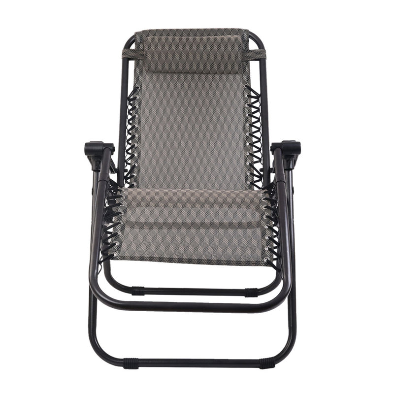 Load image into Gallery viewer, Gardeon 2PC Zero Gravity Chair Folding Outdoor Recliner Adjustable Sun Lounge Camping Grey
