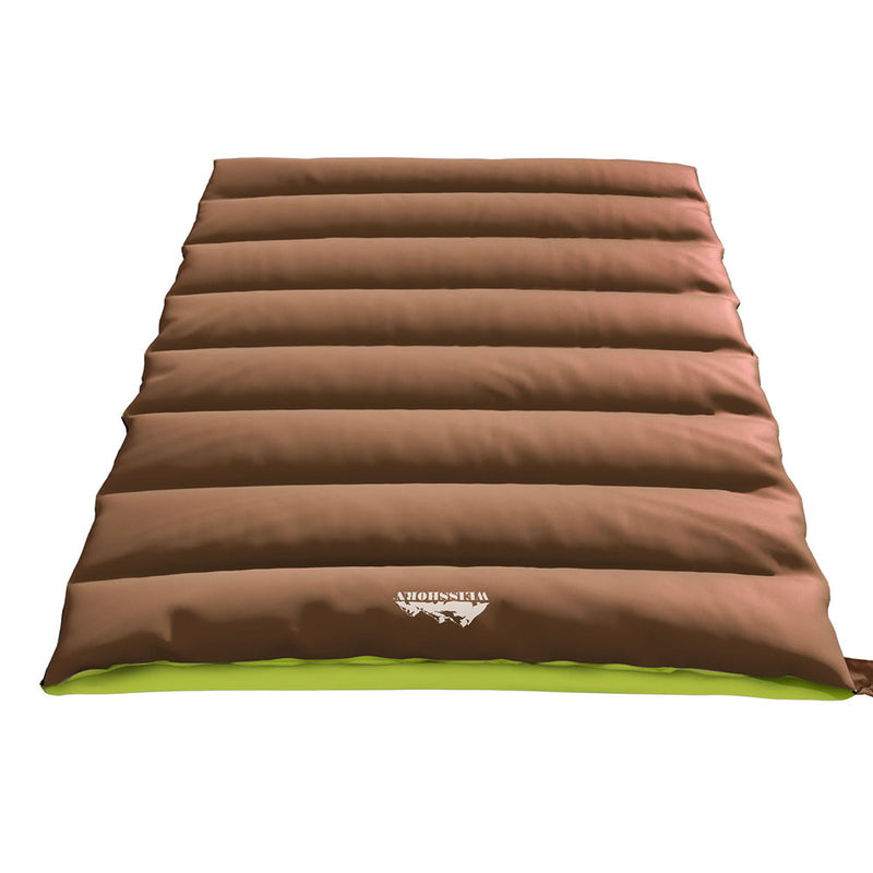 Load image into Gallery viewer, Weisshorn Sleeping Bag Double Bags Thermal - Brown -5°C
