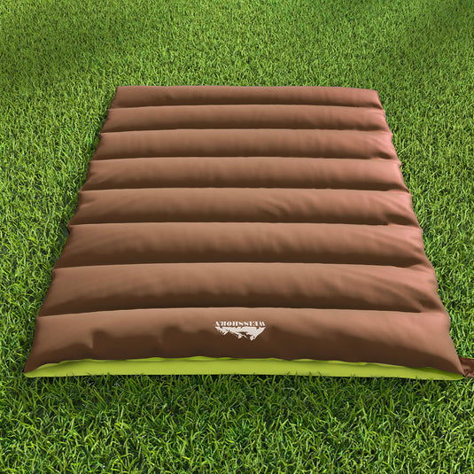 Weisshorn Sleeping Bag Double Bags Thermal - Brown -5°C