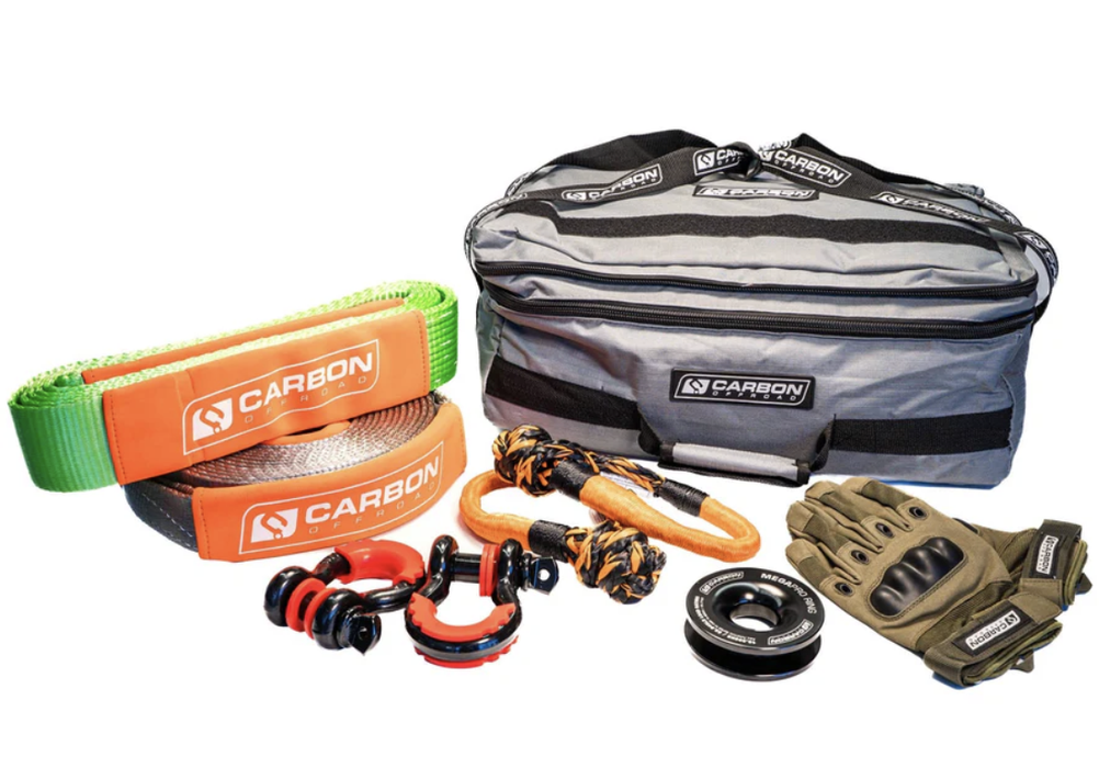 Carbon Offroad Essential Snatch and Winch 4x4 Recovery Kit