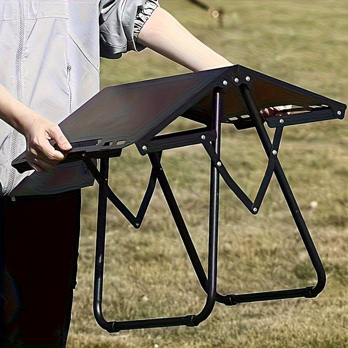 folding camping table, camping furniture, outdoor table, portable table, camping gear, Australian outdoors, picnic table, beach table, compact table, sturdy table-green