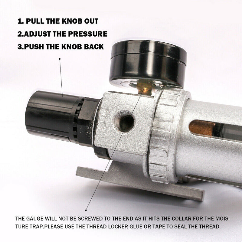 Load image into Gallery viewer, X-BULL Air Compressor Moisture Filter Water Trap Filter Regulator Mount Fitting
