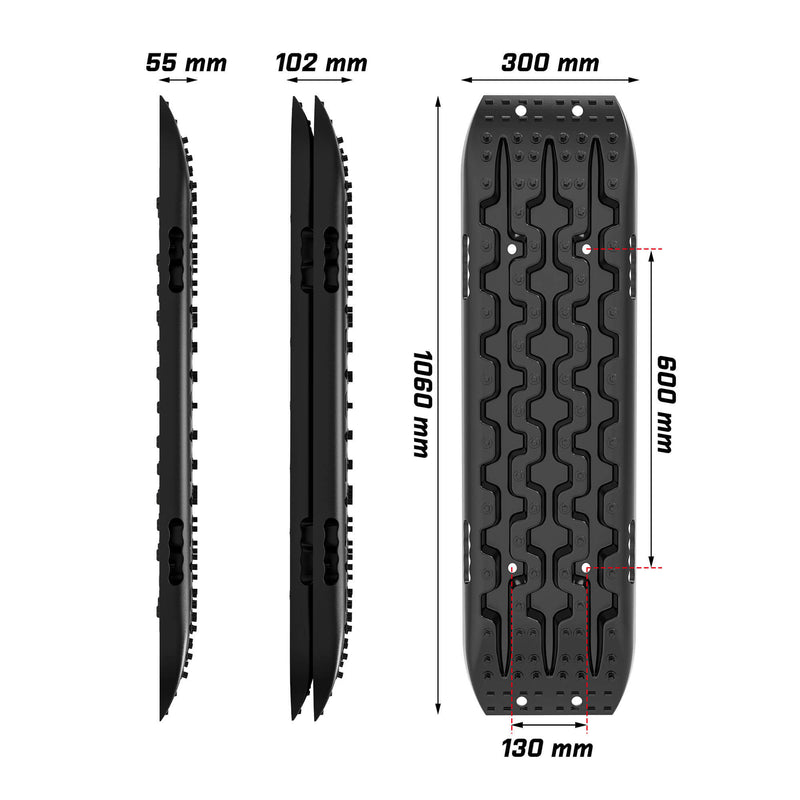 Load image into Gallery viewer, X-BULL Recovery tracks / Sand tracks / Mud tracks / Off Road 4WD 4x4 Car 2 Pairs Gen 3.0 - Black
