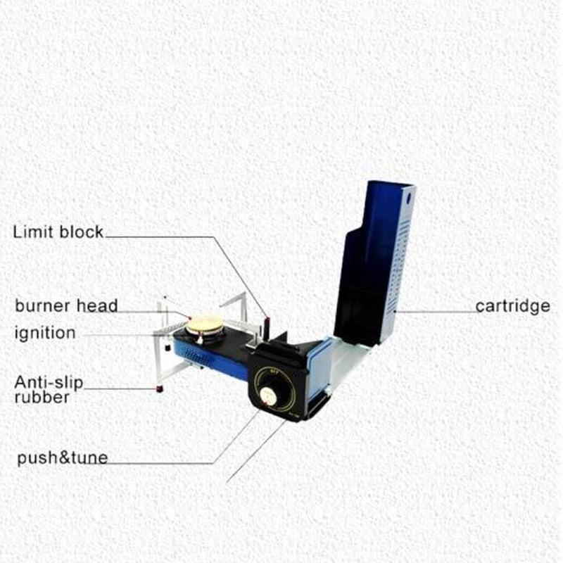 Load image into Gallery viewer, MAXSUN HI STOVE MS-100 Outdoor Camping Gas Stove Folding Burner Foldable Windshield
