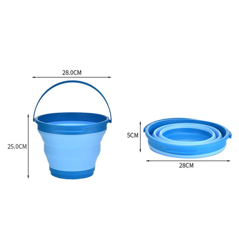 Load image into Gallery viewer, 7 Litre Foldable Collapsible Silicone Bucket - Blue
