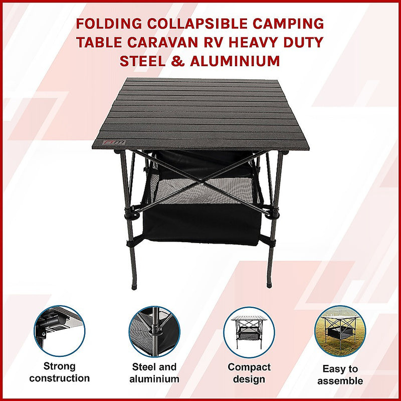 Load image into Gallery viewer, Folding Collapsible Camping Table - Heavy Duty Steel &amp; Aluminium
