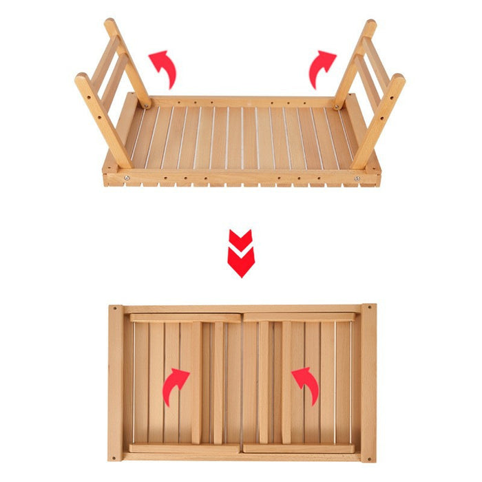 Folding Wooden Picnic Table - 67*37*28cm