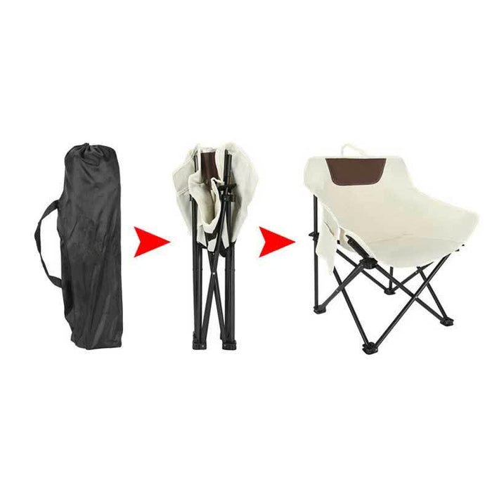 White Outdoor Folding Camping Chair