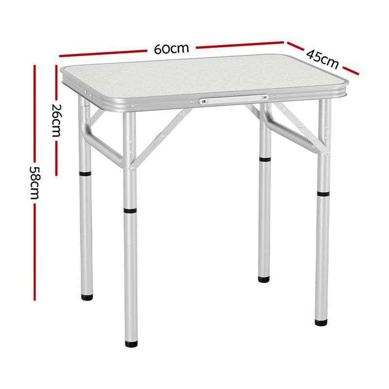 Load image into Gallery viewer, Weisshorn Folding Camping Table 60CM Adjustable Portable Outdoor Picnic Desk
