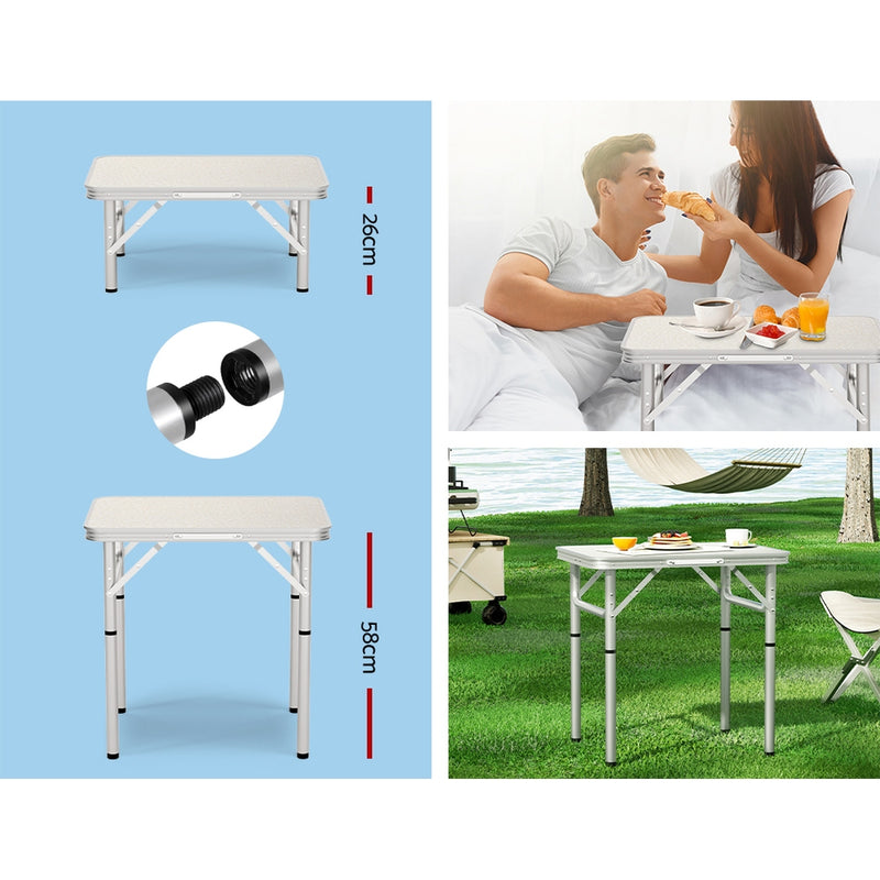 Load image into Gallery viewer, Weisshorn Folding Camping Table 60CM Adjustable Portable Outdoor Picnic Desk
