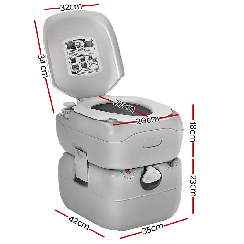 Load image into Gallery viewer, Weisshorn 22L Portable Camping Toilet Outdoor Flush Potty Boating
