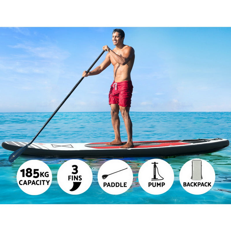 Load image into Gallery viewer, Weisshorn Stand Up Paddle Board 11ft Inflatable SUP Surfboard Paddleboard Kayak Surf Black

