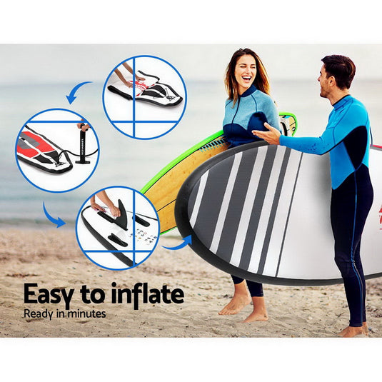 Weisshorn Stand Up Paddle Board 11ft Inflatable SUP Surfboard Paddleboard Kayak Surf Black