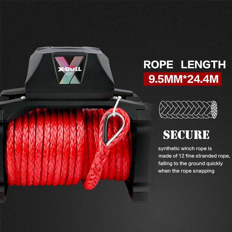 Load image into Gallery viewer, X-BULL Electric Winch 12V Synthetic Rope Wireless 14500LB Remote 4X4 4WD Boat
