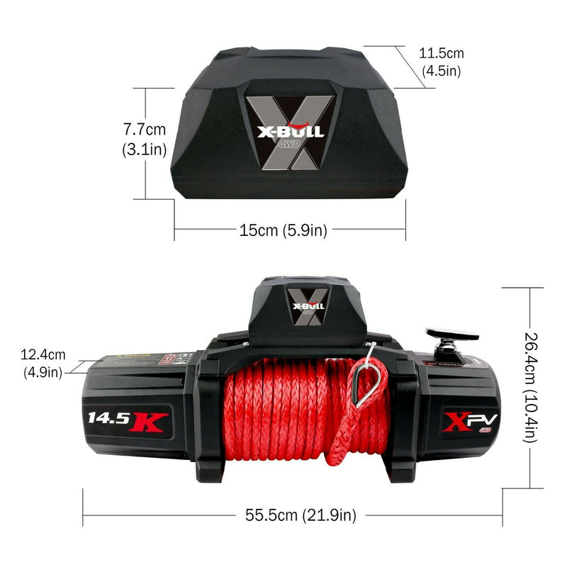 Load image into Gallery viewer, X-BULL Electric Winch 12V Synthetic Rope Wireless 14500LB Remote 4X4 4WD Boat

