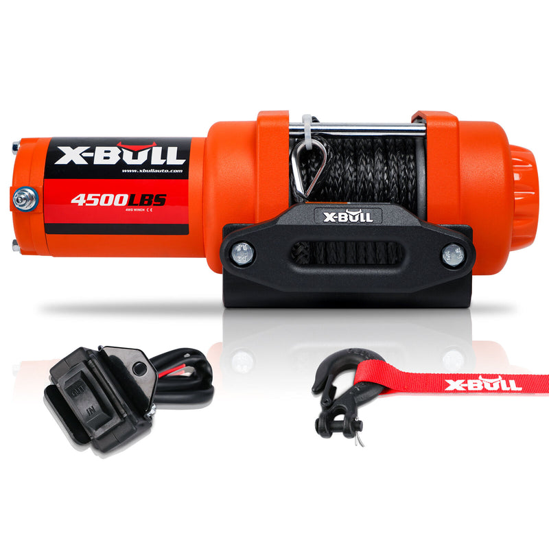 Load image into Gallery viewer, X-BULL Electric Winch 12v Synthetic Rope 4500LBS Wireless Remote ATV UTV 2041KG
