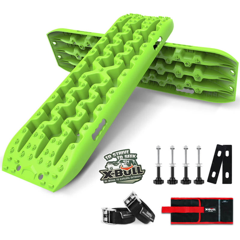 Load image into Gallery viewer, X-BULL Recovery tracks Sand tracks KIT Carry bag mounting pin Sand/Snow/Mud 10T 4WD-GREEN Gen3.0
