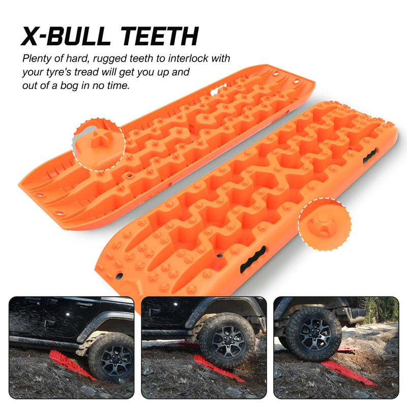 Load image into Gallery viewer, X-BULL Recovery tracks Sand tracks KIT Carry bag mounting pin Sand/Snow/Mud 10T 4WD-Orange Gen3.0
