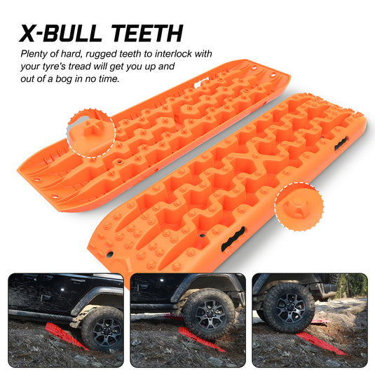 X-BULL Recovery tracks Sand tracks KIT Carry bag mounting pin Sand/Snow/Mud 10T 4WD-Orange Gen3.0