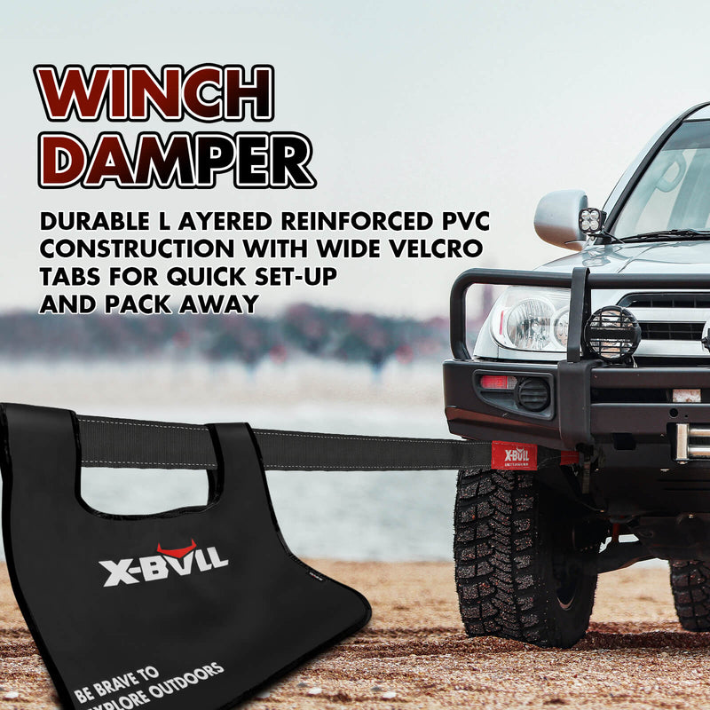 Load image into Gallery viewer, X-BULL 4WD Recovery Kit Kinetic Recovery Rope With 4WD Winch 12000LBS Electric Winch
