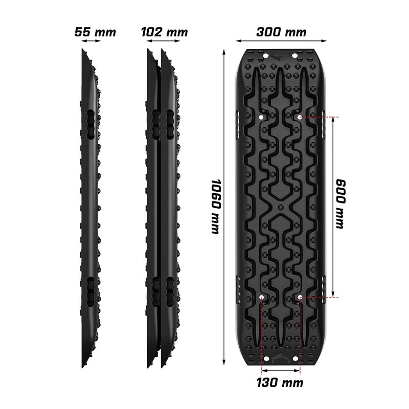 Load image into Gallery viewer, X-BULL Recovery tracks / Sand tracks / Mud tracks / Off Road 4WD 4x4 Car 2pcs Gen 3.0 - Black
