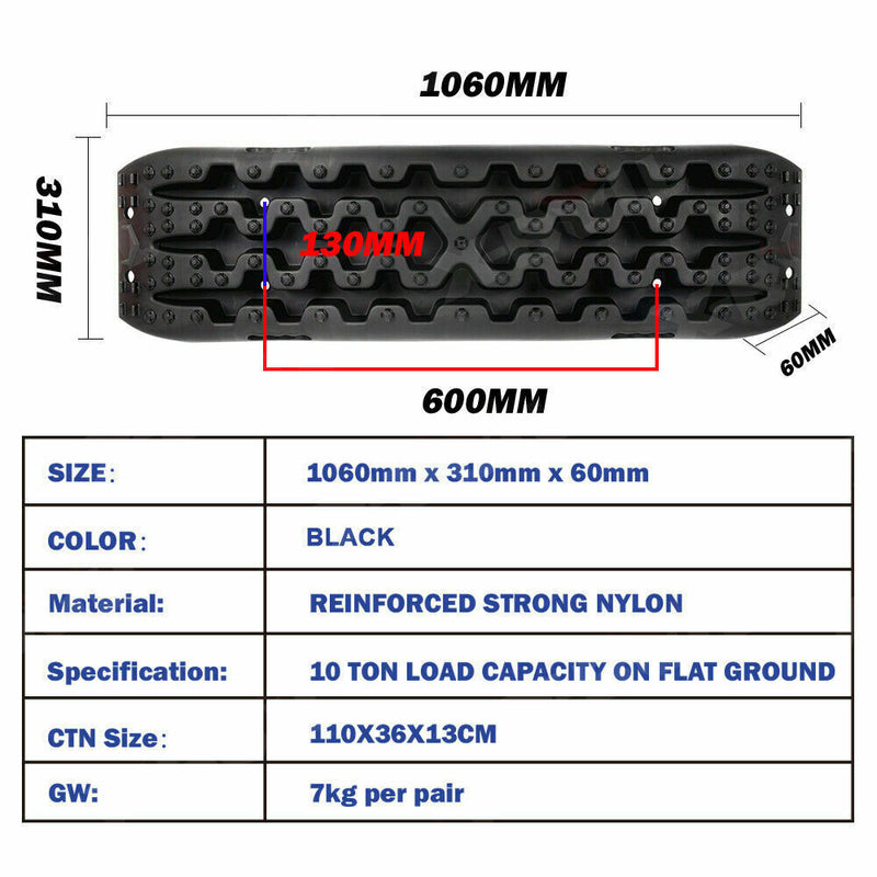 Load image into Gallery viewer, X-BULL Recovery tracks / Sand tracks / Mud tracks / Off Road 4WD 4x4 Car 2 Pairs Gen 3.0 - Black
