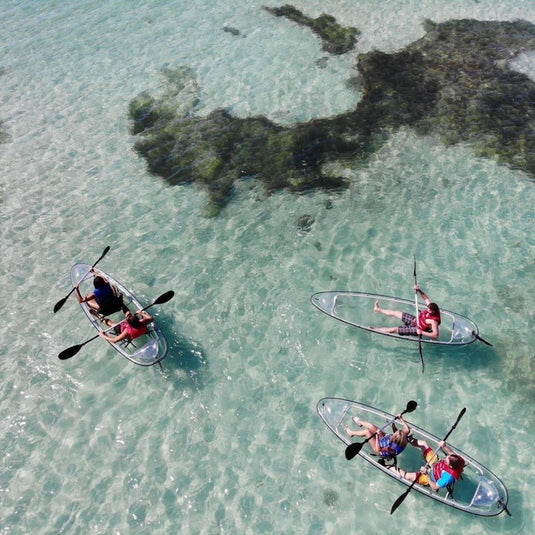 Crystal Clear Kayak with Random Color Paddles