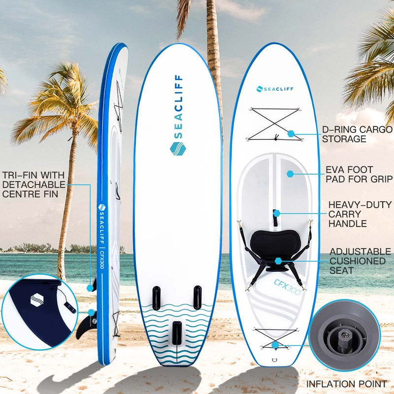 Load image into Gallery viewer, SEACLIFF Stand Up Paddle Board SUP Inflatable Paddleboard Kayak Surf Board
