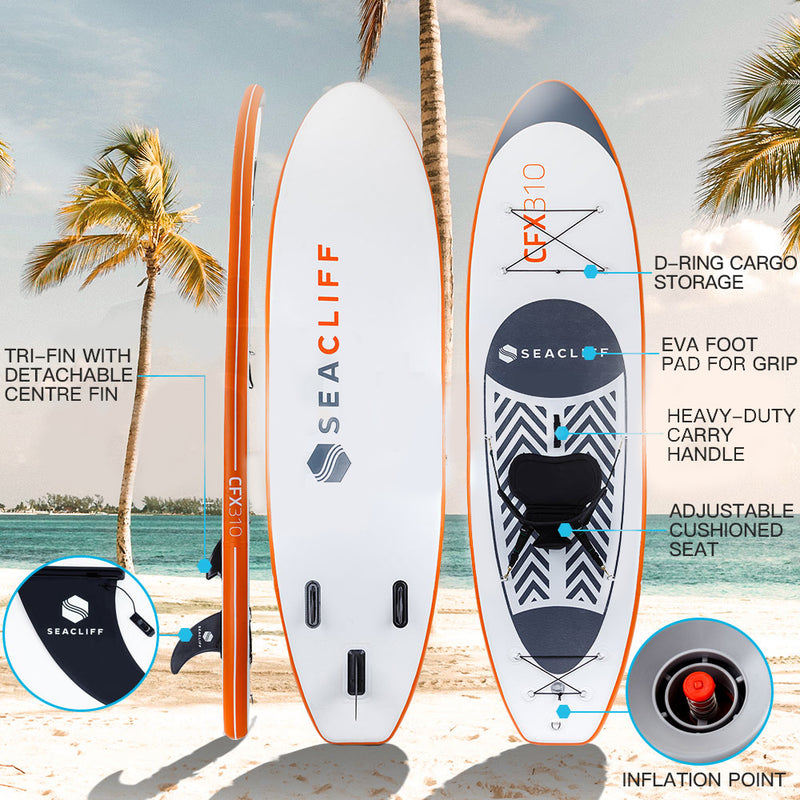 Load image into Gallery viewer, SEACLIFF Stand Up Paddle Board SUP Inflatable Paddleboard Kayak Surf Board
