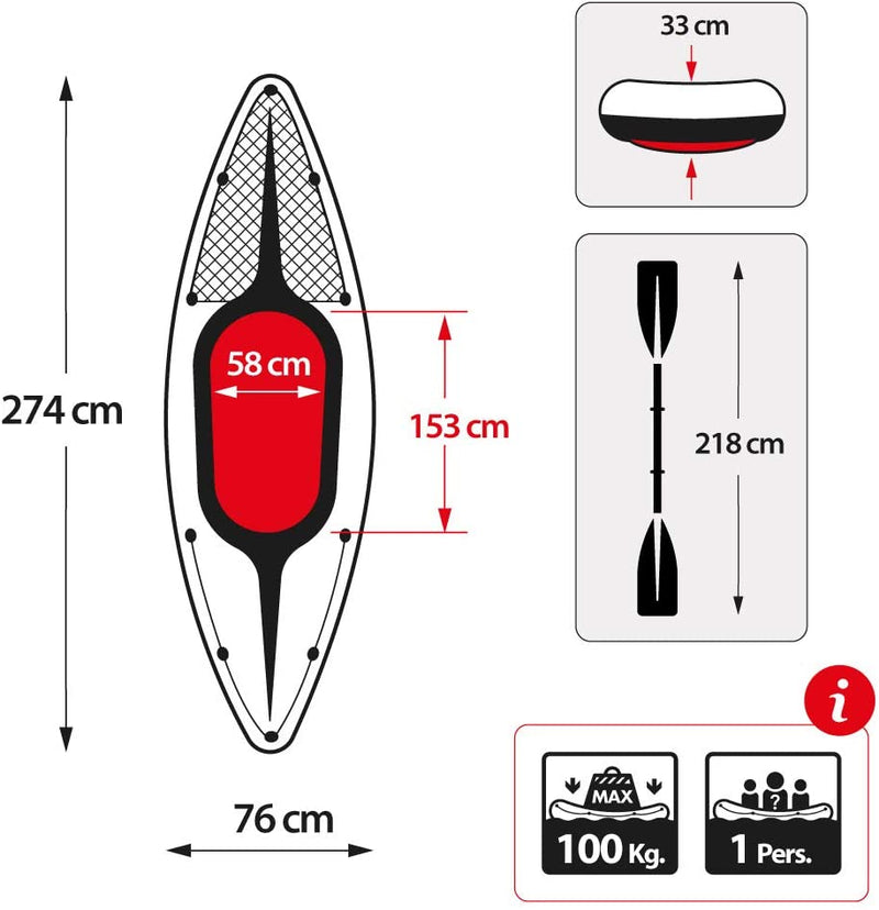 Load image into Gallery viewer, Intex Sports Challenger K1 Inflatable Kayak 1 Seat Floating Boat Oars River Lake 68305NP
