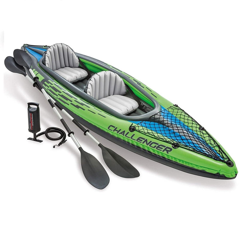 Load image into Gallery viewer, Intex Sports Challenger K2 Inflatable Kayak 2 Seat Floating Boat Oars River/Lake 68306NP
