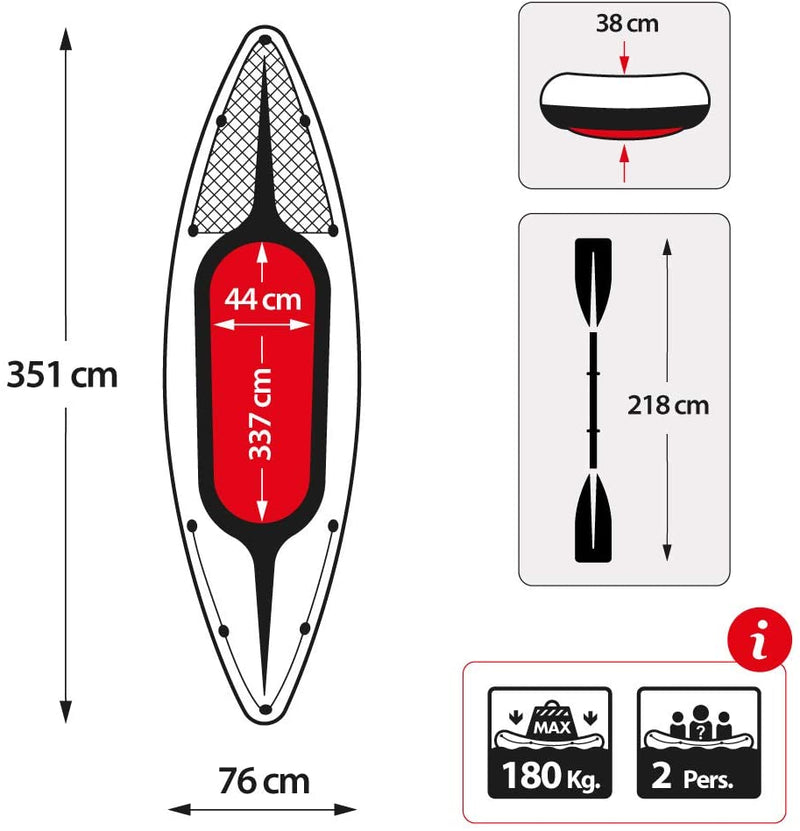 Load image into Gallery viewer, Intex Sports Challenger K2 Inflatable Kayak 2 Seat Floating Boat Oars River/Lake 68306NP
