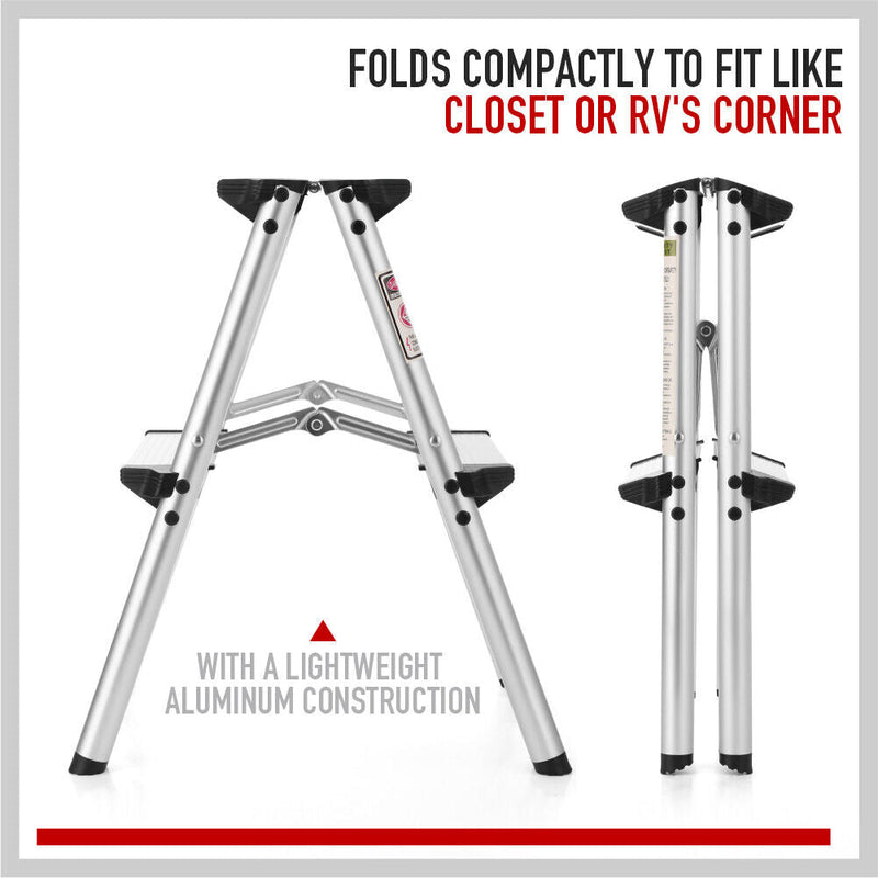 Load image into Gallery viewer, 2-Step Portable Folding Ladder
