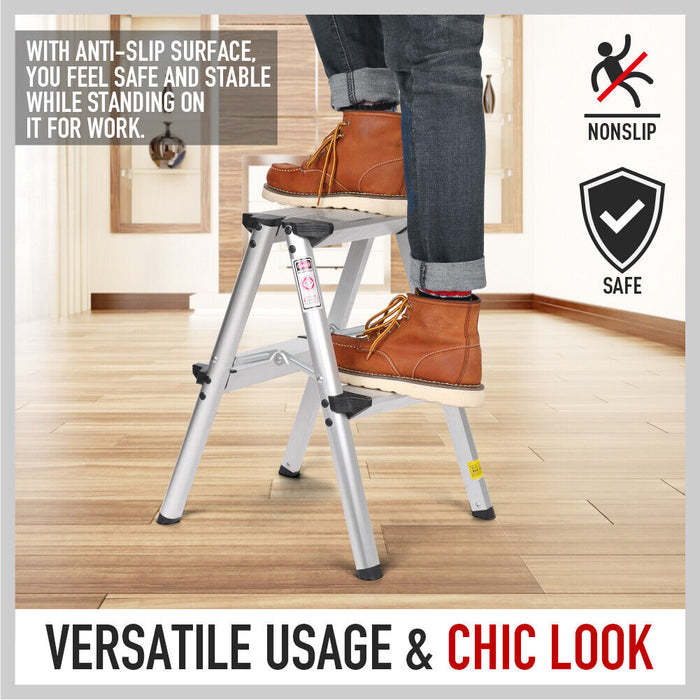 2-Step Portable Folding Ladder