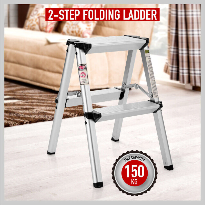 Load image into Gallery viewer, 2-Step Portable Folding Ladder
